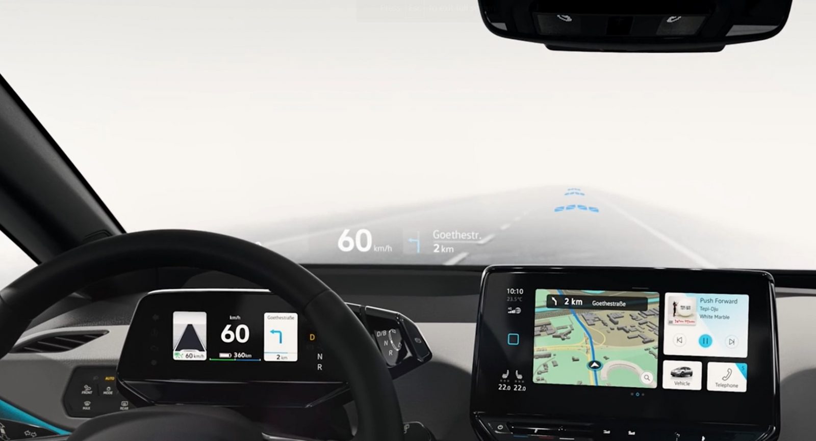 Volkswagen ID.3 Head-up display feature